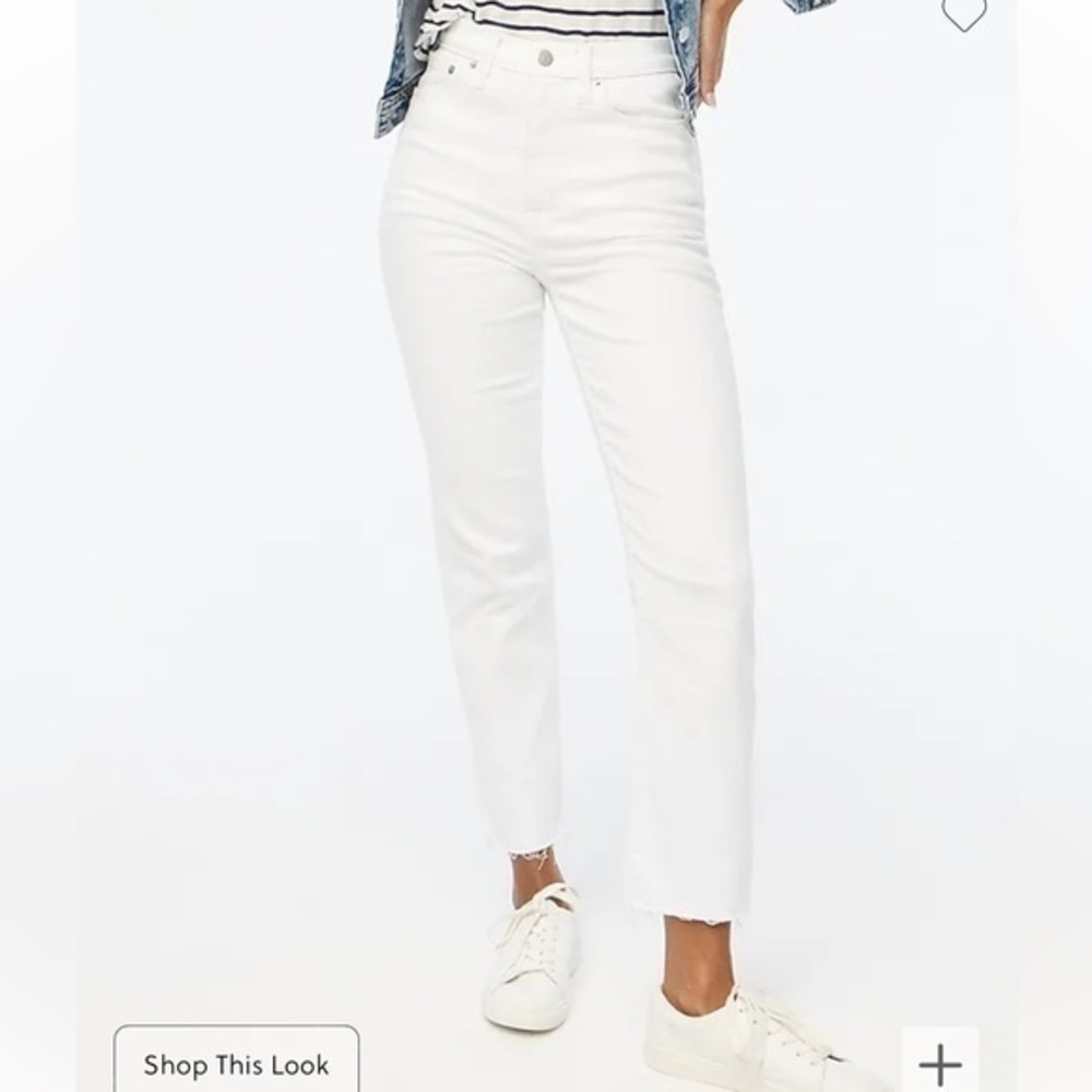 J Crew White Stovepipe Straight Jeans 29 Petite